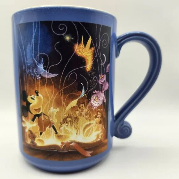 Disneyland Mickey Mouse 75 Years Of Love And Laughter Ceramic Mug 16oz Blue - Picture 3 of 8